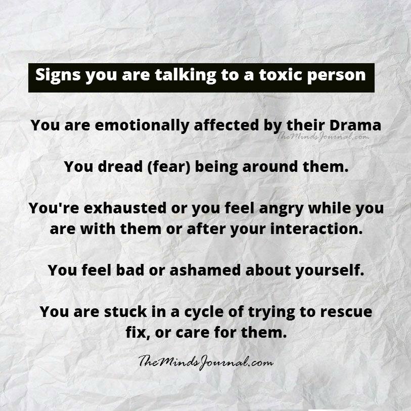 Signs you are talking to a toxic person