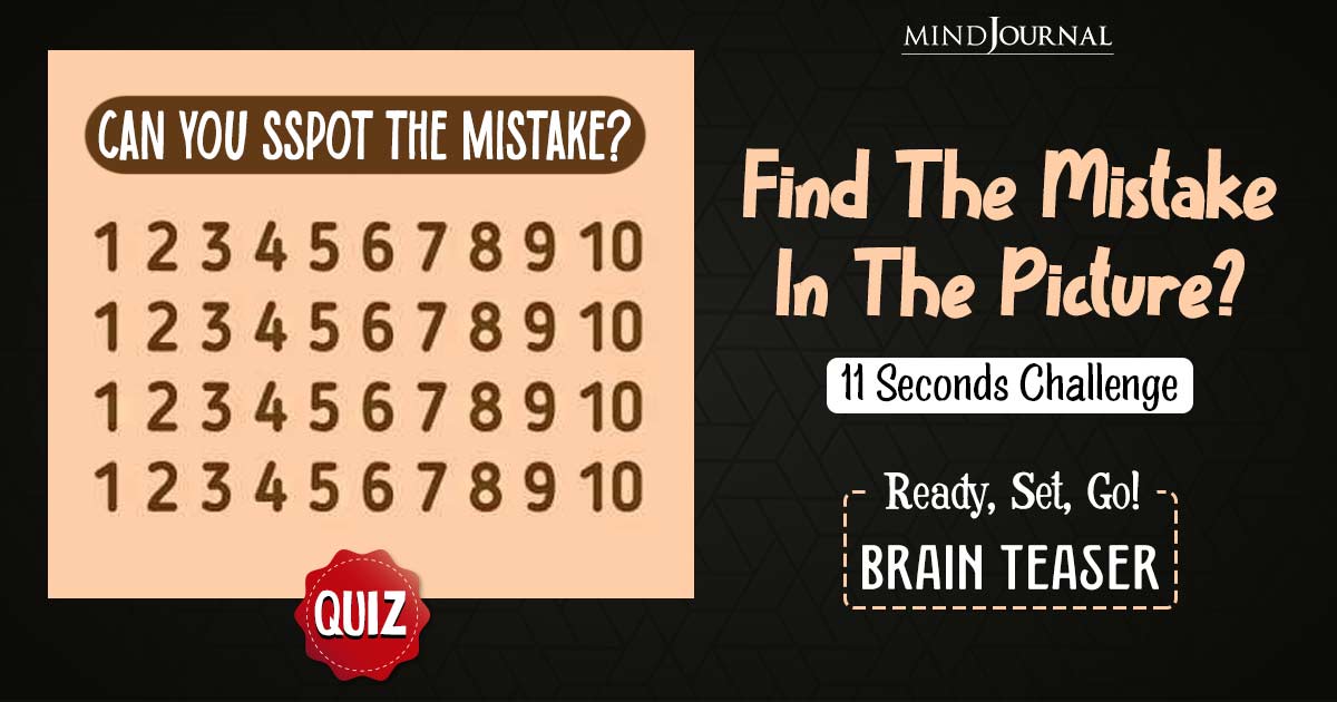 Put Your IQ to the Test: Find The Mistake in The Picture within 11 Seconds! Challenge Yourself Now!