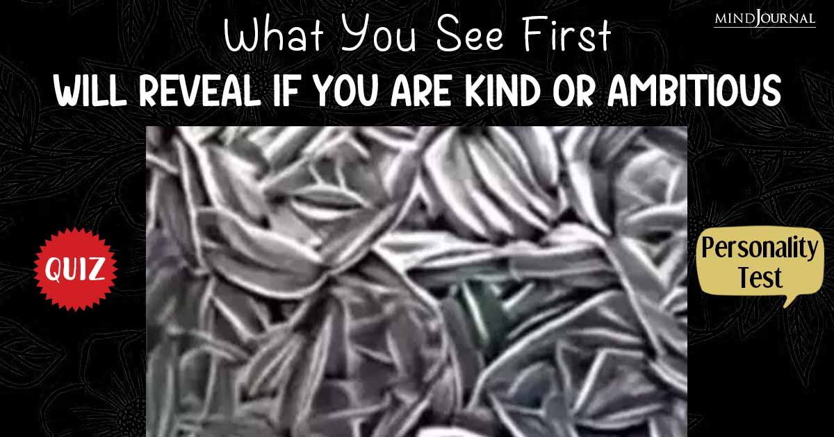 Sunflower Seeds or Two Faces Optical Illusion: Personality Test
