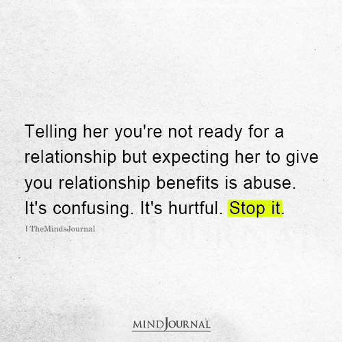 You’re Not Ready For A Relationship